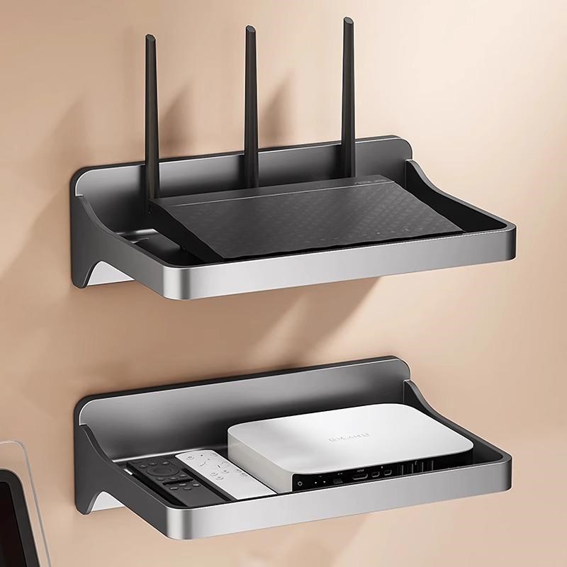 路由器放置架wifi墙上壁挂机顶盒置物架摄像头监控免打孔收纳支架