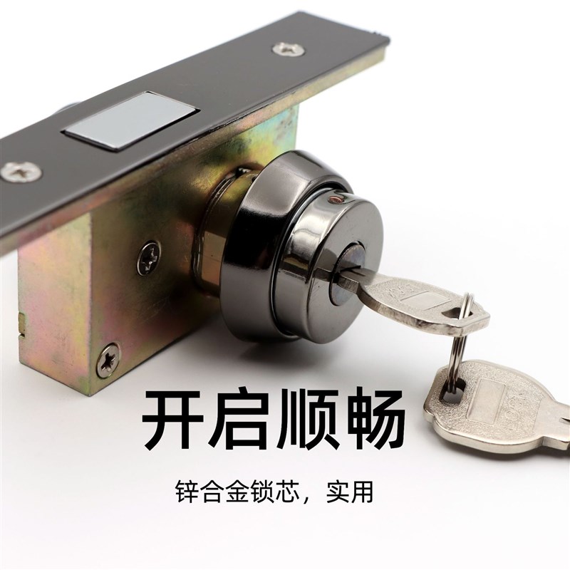 地弹簧有框玻璃门锁铝合金门锁地锁门地弹门带框门玻璃地锁带钥匙