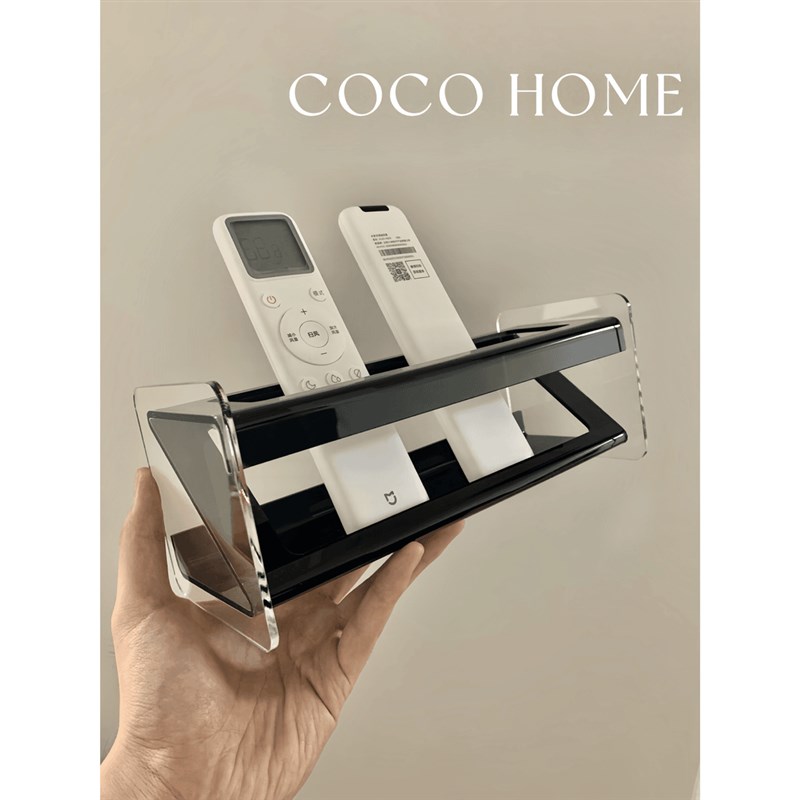 轻奢客厅遥控器收纳架亚克力茶几摆件创意多功能桌面置物架