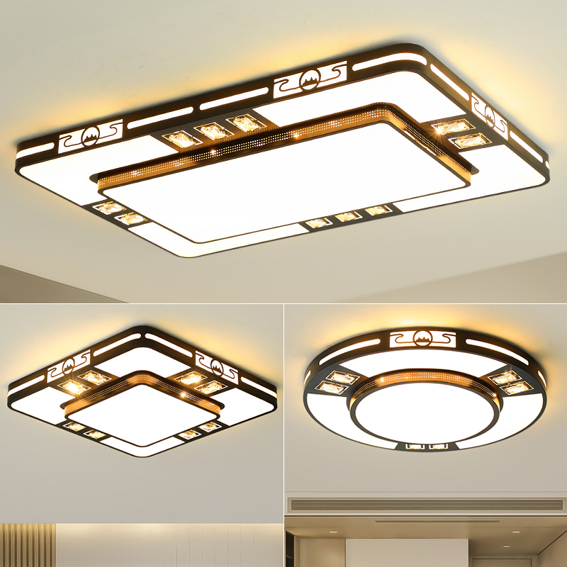 新中式超亮LED吸顶灯古典简约大气客厅灯餐厅温馨V卧室房间书房灯