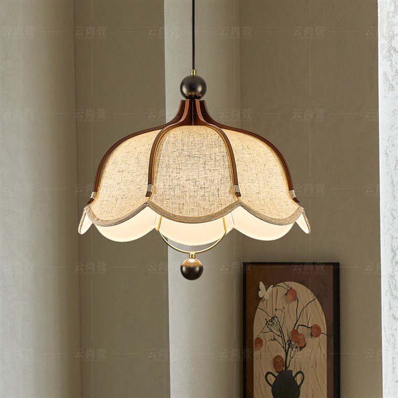 法式中古风餐厅吊灯复古宋代美学民宿H餐桌灯创意个性艺术卧室灯