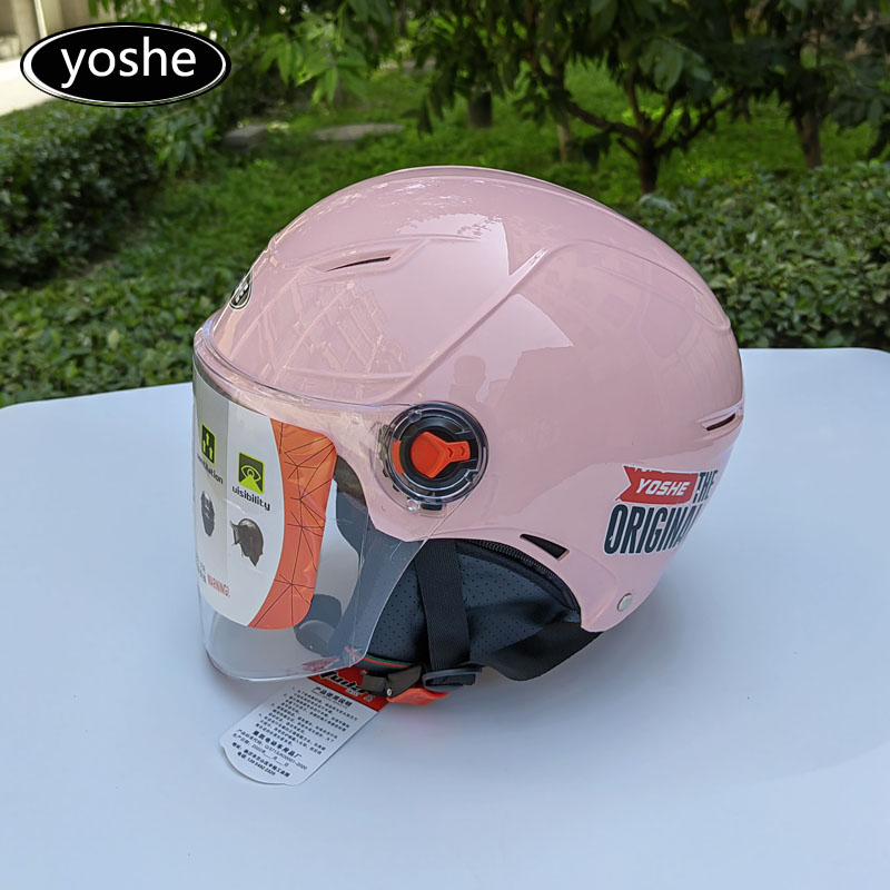 电动摩托车头盔四季通用男女半盔春秋H冬款送围脖保暖电瓶车安全