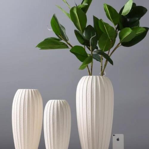 简约白色花瓶大号陶瓷艺术百合花瓶客厅摆件高级白瓷精致装饰品