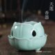 龙泉青瓷莲花香炉陶瓷熏香香插盘香线香熏炉供佛具创意宋韵天莲