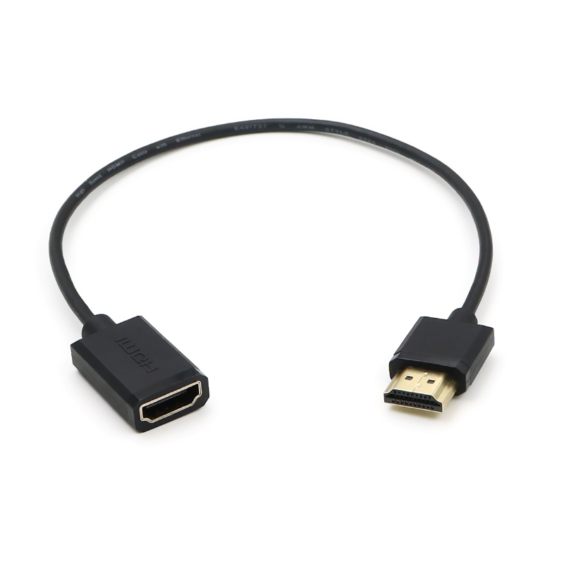 HDMI延长线4K高清数据线60HZ公对母加长细线公转母口HDMI2.0连接