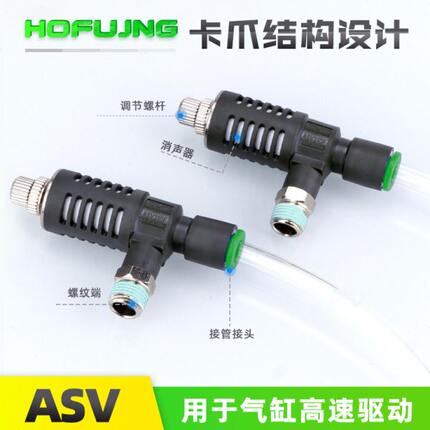 ASV310F-01-06S快速排气节流阀ASV410F-02-08S/ASV510F-03-10S