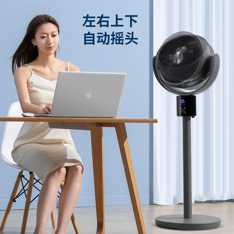德国空气循环扇家用电风扇宿舍办公室台式小型桌面遥控立式落地扇