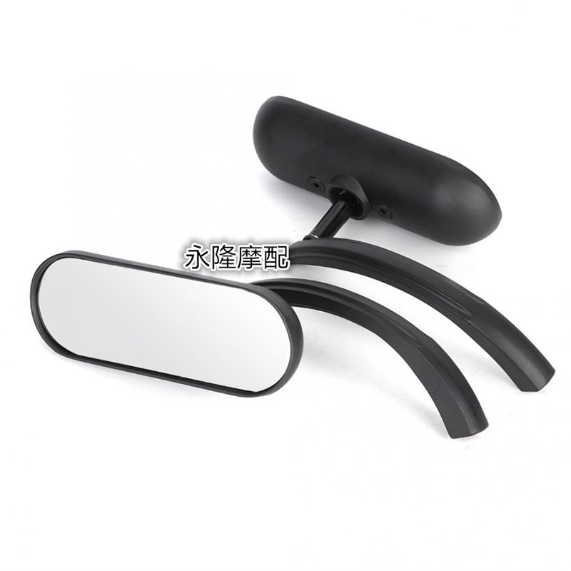 摩托车配件铝制经典造型哈雷摩托车改装后视镜复古酷黑反光倒车