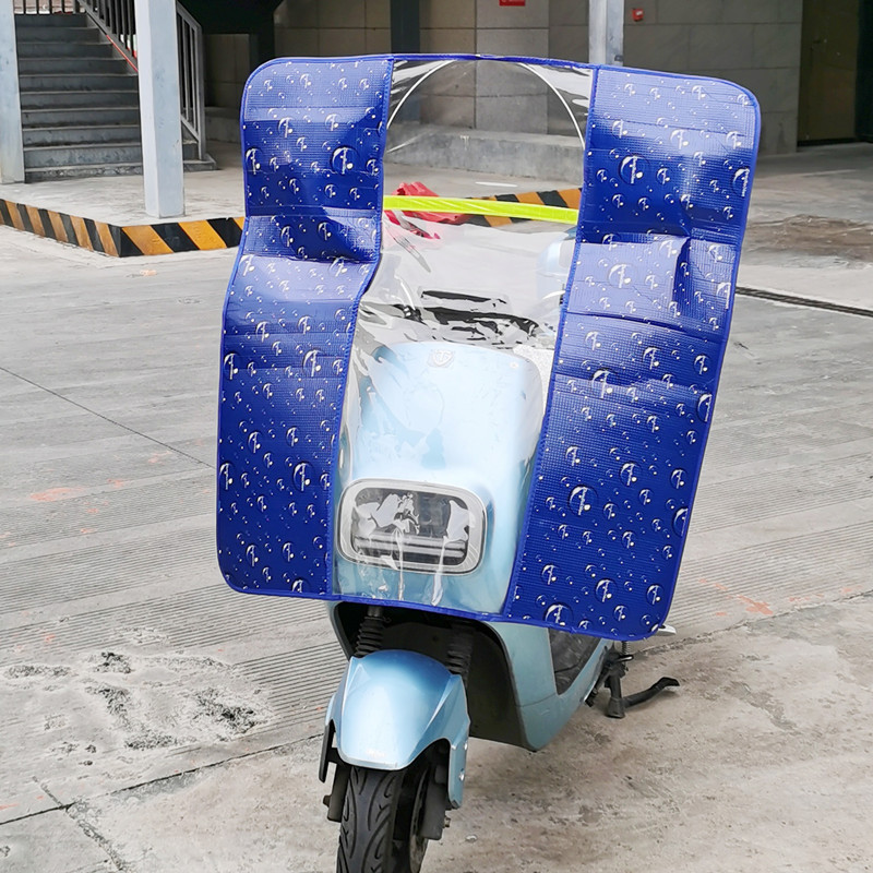 电动车挡风罩电瓶摩托车挡风板夏季加厚挡雨板高清透明防雨防风罩