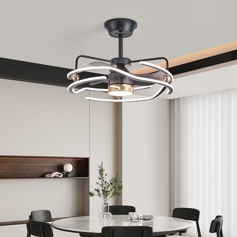 吊扇灯风扇灯2025新款客厅餐厅卧室书房间饭厅一体摇头电风扇吊灯