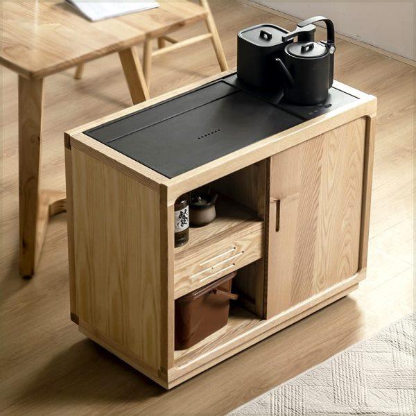 茶水柜移动烧水壶一体白蜡木实木茶桌边柜小户型边几轻奢北欧茶台,商业/办公家具,办公茶水柜,淘宝优惠券,粉丝福利购,淘宝优惠卷