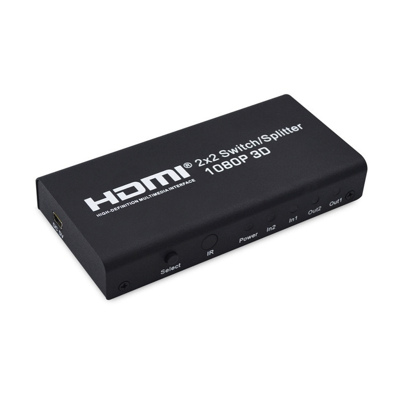 HDMI切换器 分配器 HDMI2进2出 支持1080P3D HDMI2*2切换器