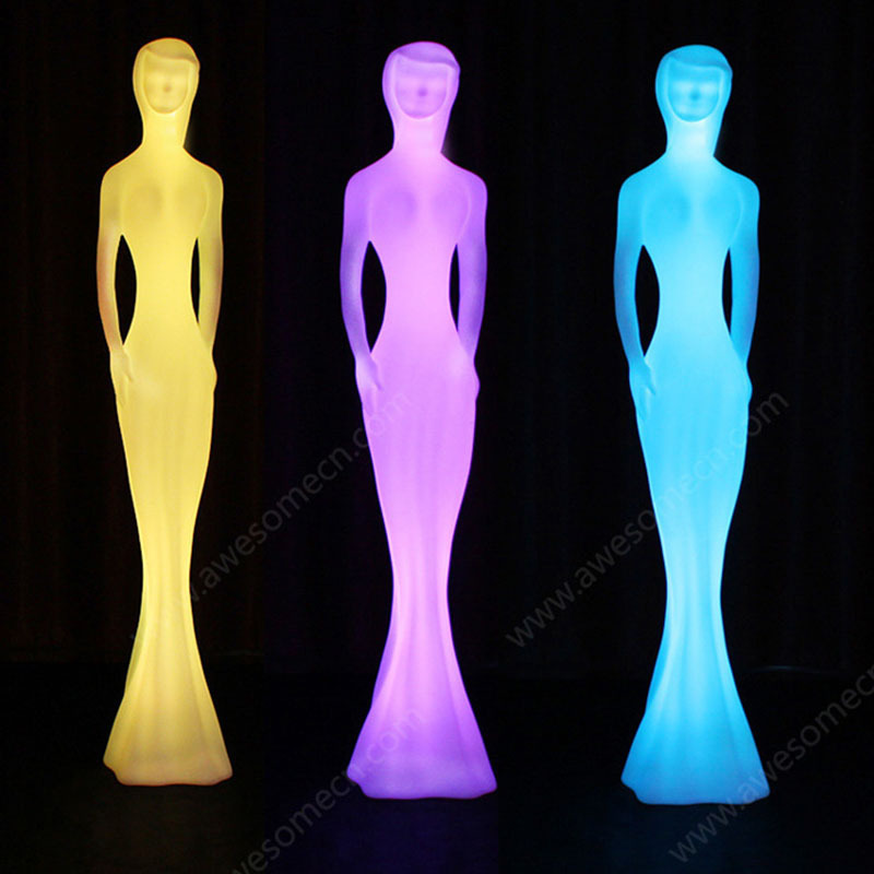 创意个性led发光模特灯酒吧夜场装饰灯品味奢华女模特落地氛围灯