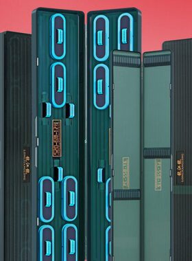 2023新款龙江龙加厚大容量漂盒PC材质墨绿色功能版二合一双层线组