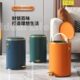 卫生桶客厅卧室卫生间厨房带拉环欧式 缓降静音垃圾桶不锈钢垃圾桶