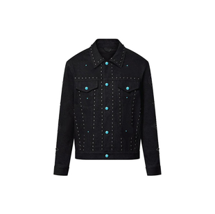 刺绣绿松石牛仔夹克短款 男女情侣同款 24FW 外套 Adam