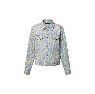 彩色马赛克方格牛仔短款 男女情侣同款 25SS 夹克外套 Adam