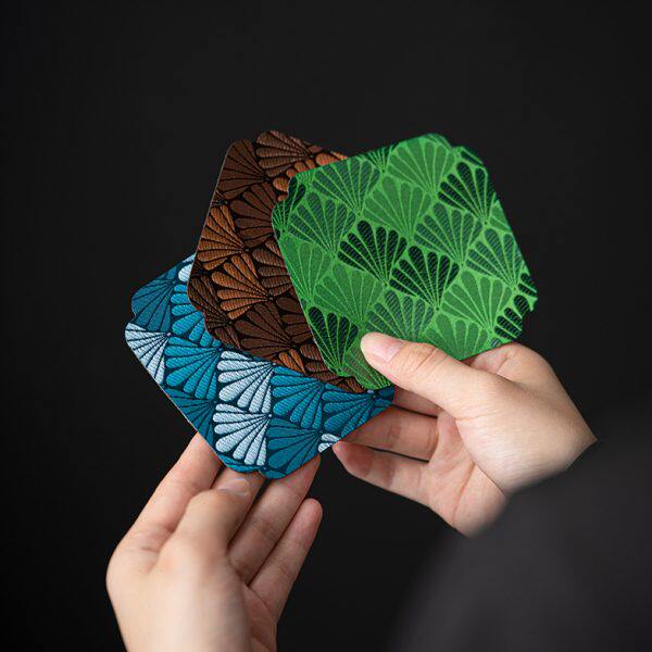 远舍织锦公道杯杯垫功夫茶具配件茶杯托干泡茶台垫子锦缎日式壶垫