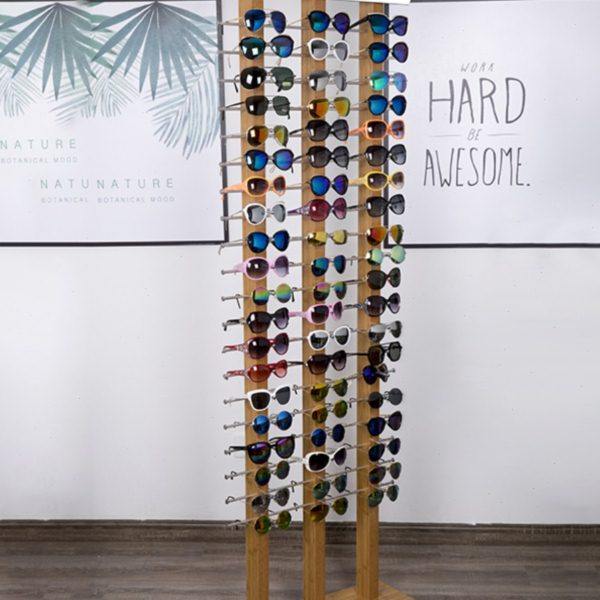 太阳眼镜落地靠墙烤漆陈列展示架创意装饰品木质落地挂店展柜收纳