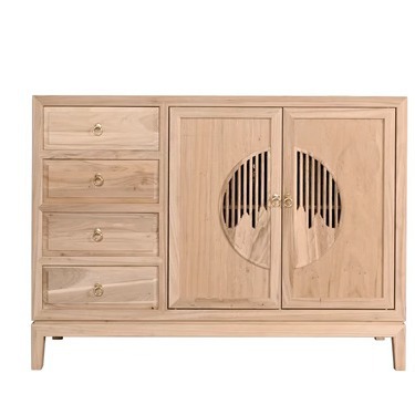 新中式家用实木餐边柜茶水酒柜收纳储物柜玄关柜白胚置物架工厂店