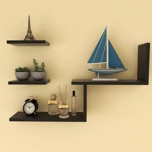 墙上置物架免打孔书架创意客厅卧室木隔板现代简约壁挂多功能搁板