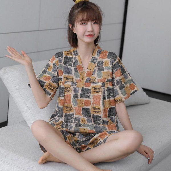 汗蒸服女款亚麻定制大码情侣款亲子装男家居睡衣儿童洗浴服桑拿服