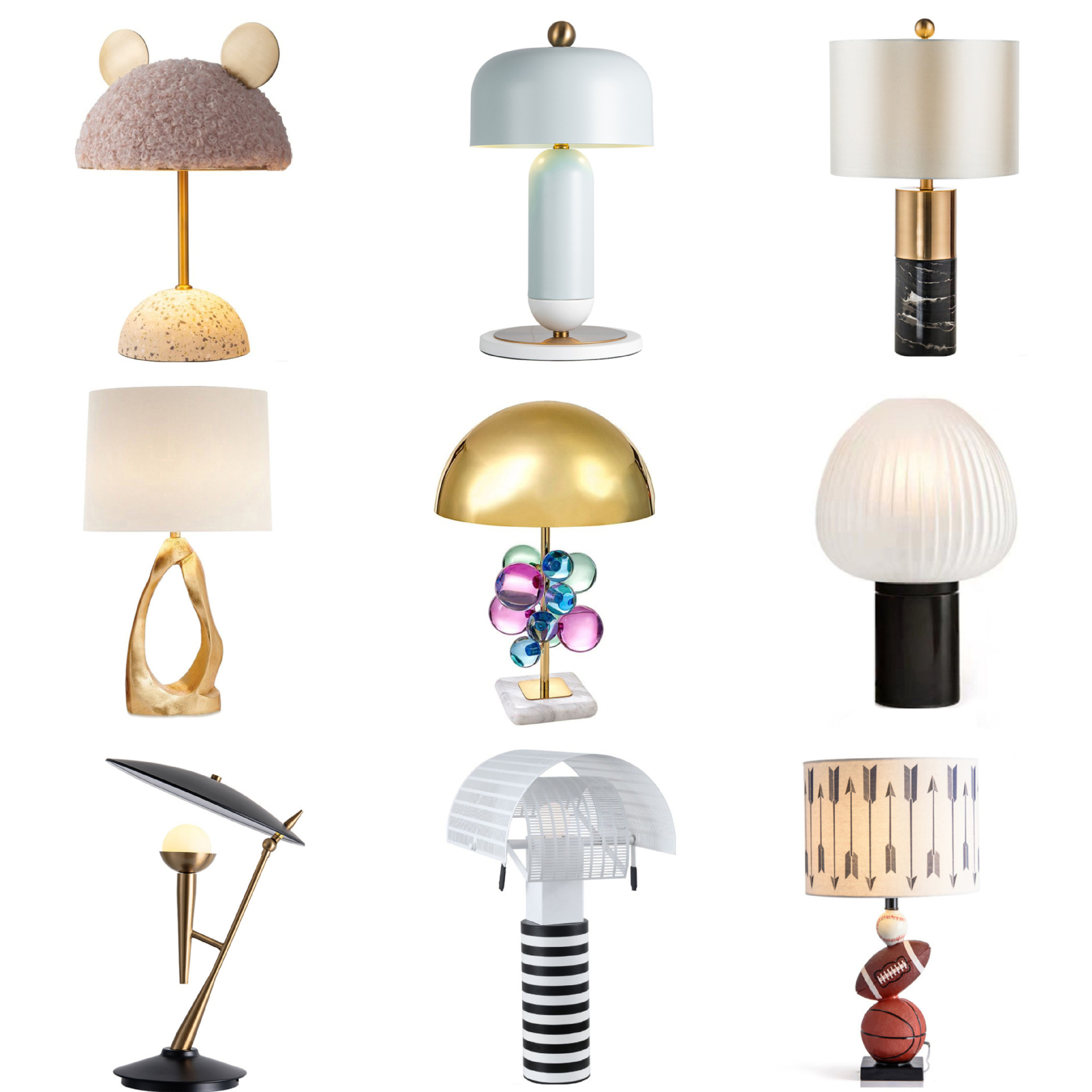 简约创意床头灯北欧台灯设计师样板间客厅卧室装饰后现代轻奢台灯