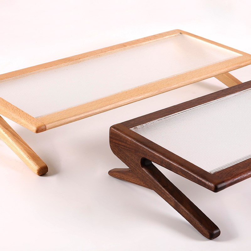 黑胡桃木电脑显示器增高架办公桌面笔记本台式屏幕工位垫高底座小