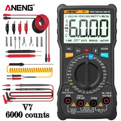 ANENG V7 Digital Multimeter 6000 Counts Avometer Transistor图片
