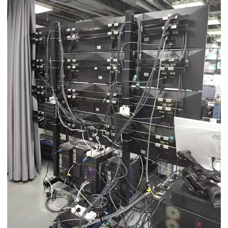 电脑显示器支架六屏 多屏拼接架子多应用桌面万向旋转6屏架推车