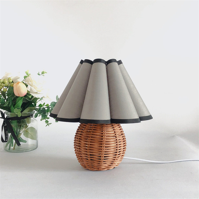 厂家直销藤条编织台灯灯罩配件可自由组合灯饰配件创意灯罩柔光罩