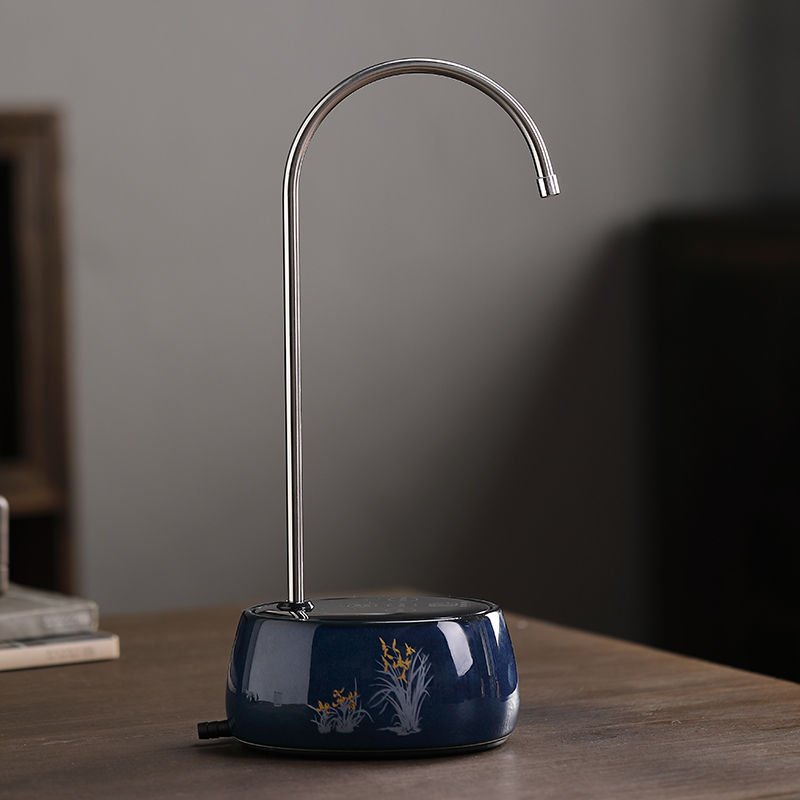 高端陶瓷上水器桶装水上水u器 家用小型电动桌面取水器自动加水器