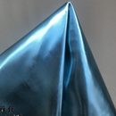 蓝色弹力金属感皮革亮羊皮纹针织弹力PU仿皮料 镜面皮革布料面料