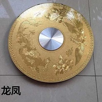 餐桌转盘底座桌钢化玻璃转盘底座配件轴承圆形饭桌旋转台龙凤底座