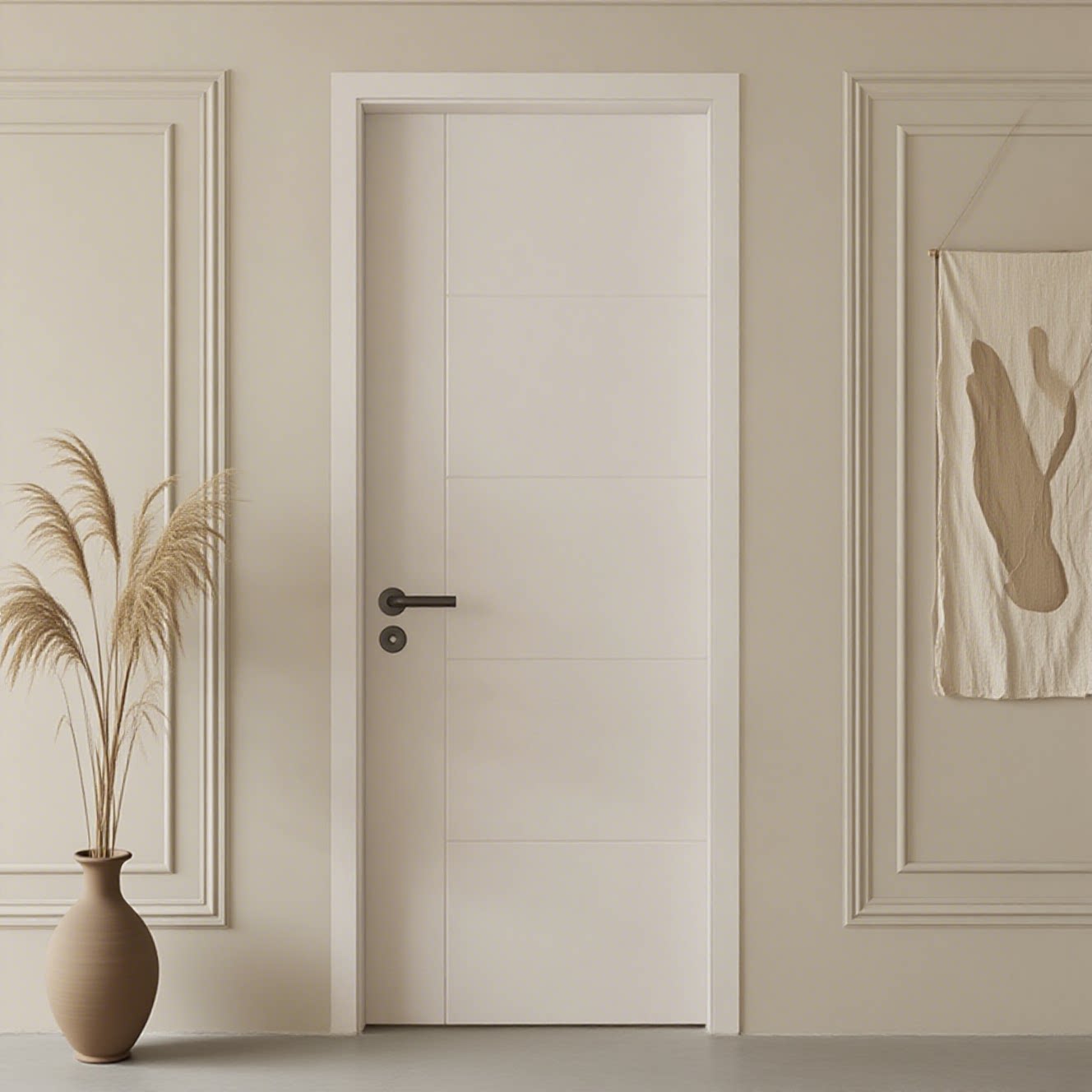 江山实木复合卧室门免漆木门室内门平板门生态门卧室烤漆门房间门