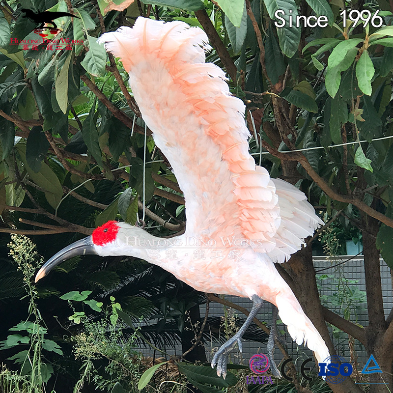 大型动物仿真厂家仿真鹤形态逼真防火阻燃海绵制作科技展展览