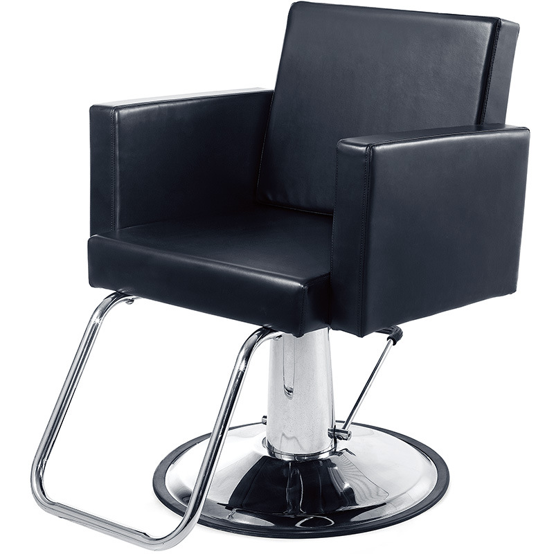 复古方形靠背椅理发椅发廊升降理发店可放倒新款剪发美发椅1144