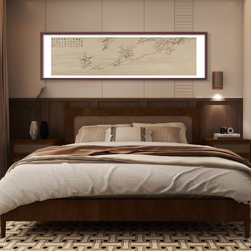 新中式复古客厅装饰画高级感沙发背景墙挂画轻奢大气卧室床头壁画