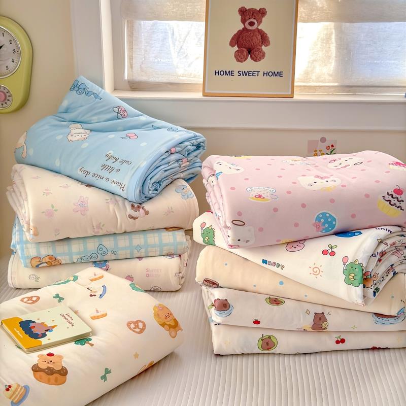 【富士商店】夏被卡通软糯针织大豆学生宿舍夏凉被空调被子可机洗