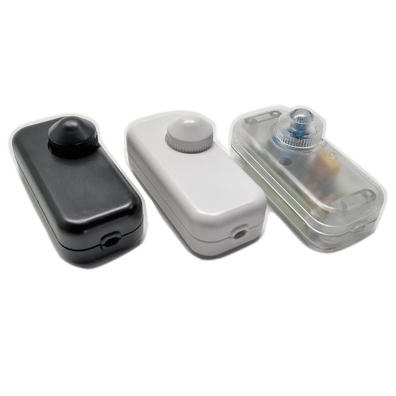 欧规线上旋转调光器150W台灯落地灯调节用黑白LED可控硅调光开关