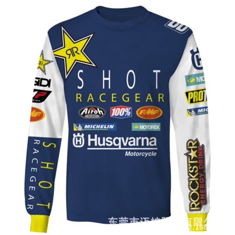 现货速降服摩托T恤衫赛车服山地车骑行服男女款个性可定工厂