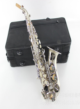 麦格维特乐器MSS-350S降B调弯管高音萨克斯风乐器表面麻银