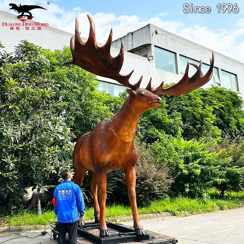 仿真麋鹿机械模型 景区游乐园公园美陈引流打卡  源头工厂定制