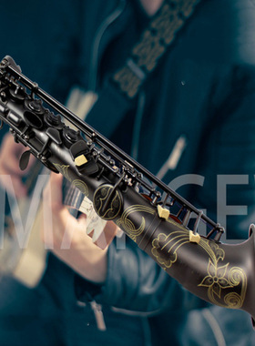 麦格维特乐器MSS-909 降B 亚光全黑镍弯管/烟斗萨克斯风管乐