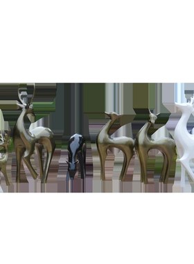 玻璃纤维抽象鹿雕塑园林景观社区公园学校地产大型动物装饰摆饰造