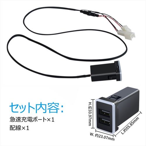 适用大霸王/普瑞维亚50系款快速车充ESTIMA ACR50带灯快充USB小号