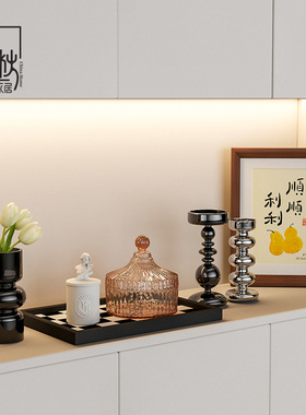 创意小众个性家居装饰品进门玄关柜餐边柜高级感室内软装饰品摆件