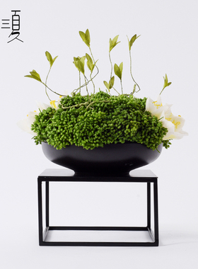 新中式仿真盆景绿植餐桌客厅茶几酒店家居玄关软装饰品样板间摆件