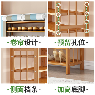 全楠竹鞋柜网红鞋架子2022新款爆款放门外的家用门口宿舍实木小窄