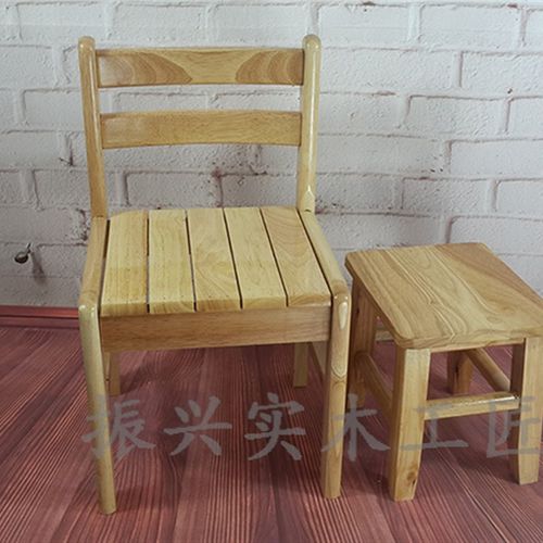 全橡木实木靠背椅 儿童学习靠背椅靠背凳子木凳小方凳矮凳小椅子